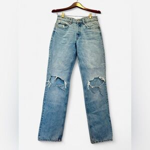 Zara Medium Wash Straight Leg Jeans